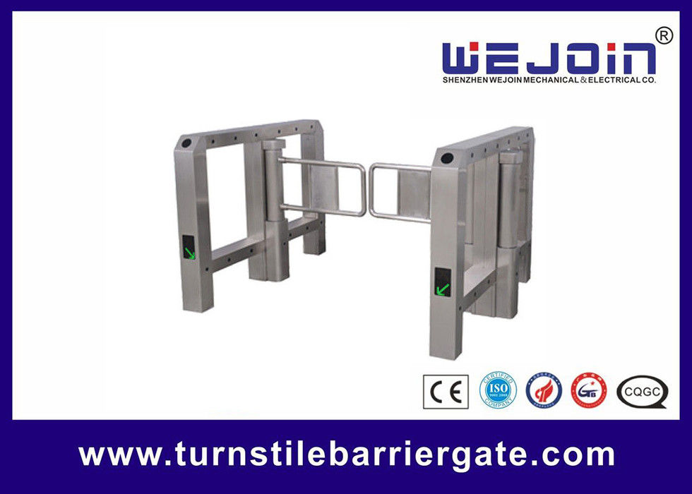 Passage Controlled Access Turnstiles Swing Barrier Gate In Stainless Steel