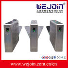 110V/220V stainless steel full-auto access control flap barrier