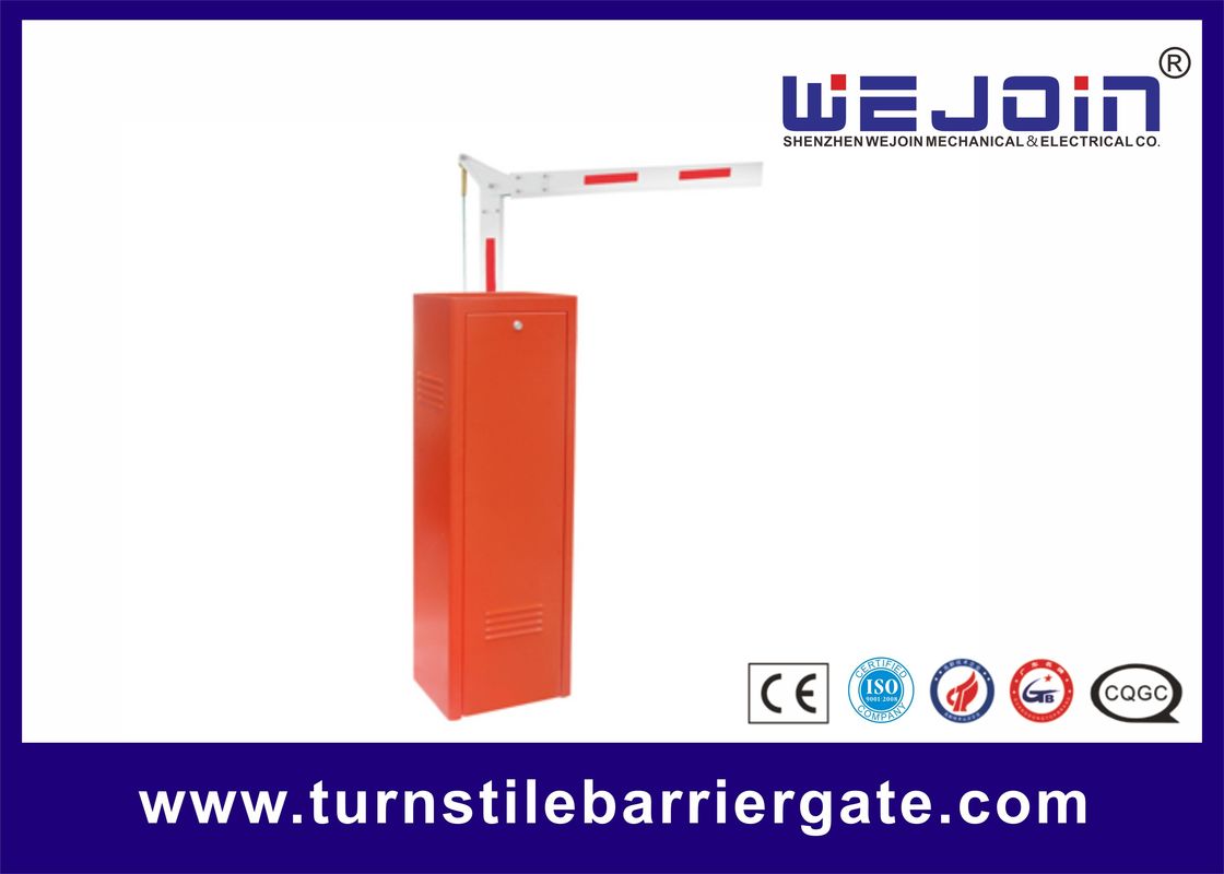 AC220V Parking Barrier Gates With Aluminum Alloy Motor and Red Color Cabinet