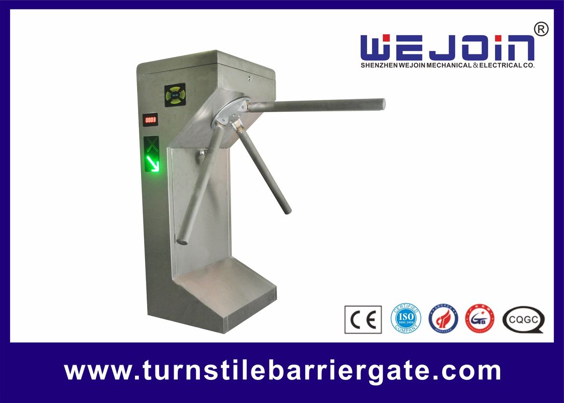304 Stainless Steel Subway Tripod Turnstile Entry Systems Intelligent Barrier