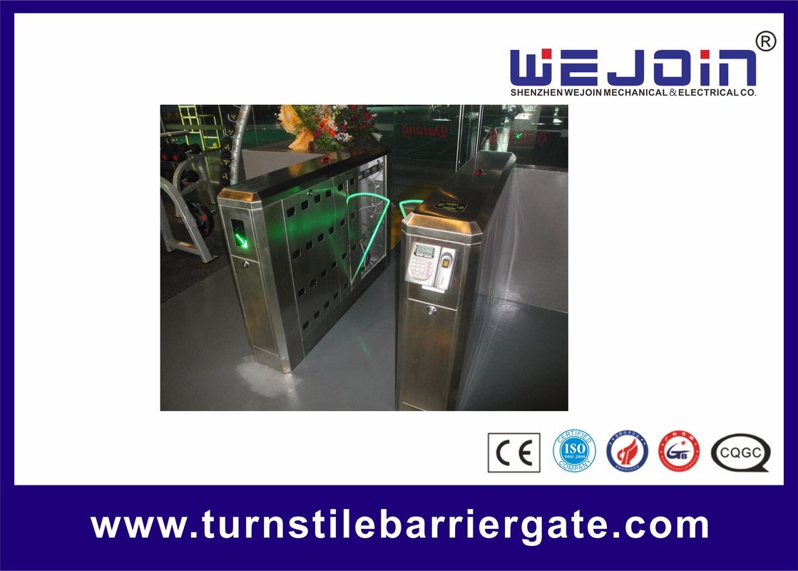 900mm Security Flap Barrier Turnstile Entry Systems Bi - direction In Aluminum Alloy