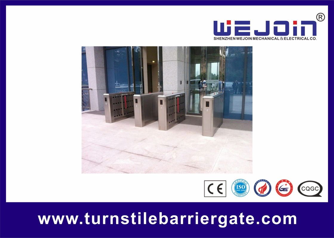 110V Stainless Steel Full-automatical Flap Barrier Gate With Auti-collision function