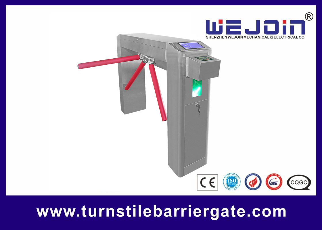 Outdoor Pedestrian Security Tripod Turnstile Gate Systems With Card Reader