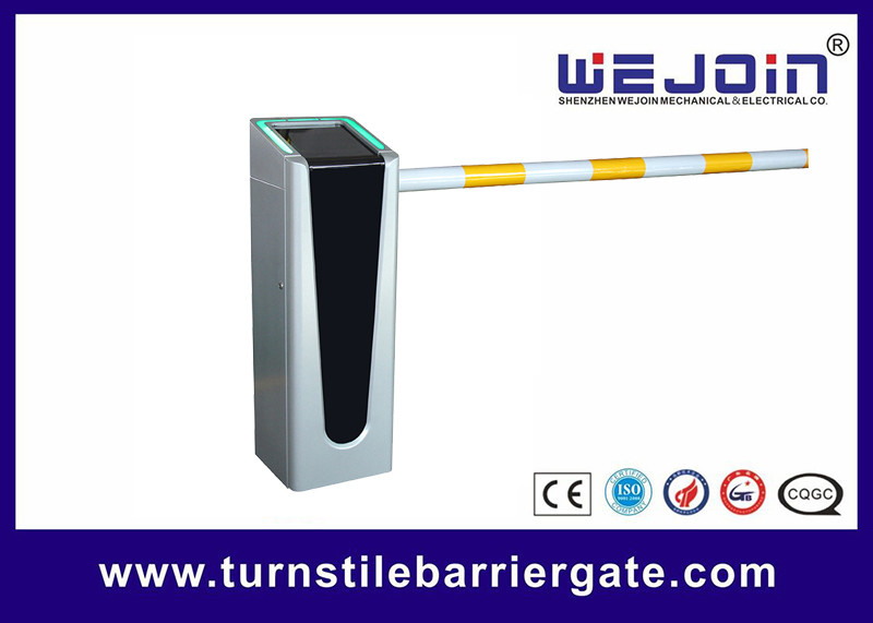 Flashing Silver Vehicle Barrier Gates Non Belt Driving With Straight Round Boom
