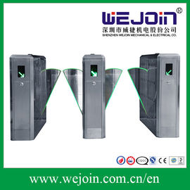 Barcode Scanner Flap Barrier Gate Electronic Turnstile 304 Stainless Steel IP32