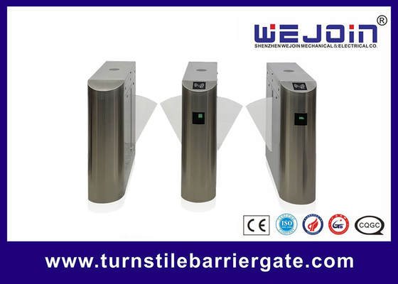 DC Brushless Motor Flap Barrier Gate 304 Stainless Steel 0.6s Running Speed