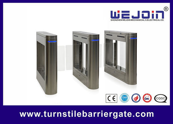 DC24V Blushless Motor Swing Turnstile Gate IP54 Opening / Closing Speed Adjustable