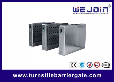Electronic Flap Barrier Turnstile , Steel Barrier Gate WEJOIN OEM /ODM Barcode Scanner