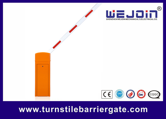 Orange Color 6m Telescopic Straight Arm Barrier Gate DC24V brushless motor