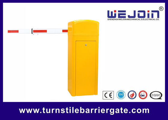 Yellow Color 6m Telescopic Straight Arm Barrier Gate DC24V Brushless Motor Shenzhen ISO Approved