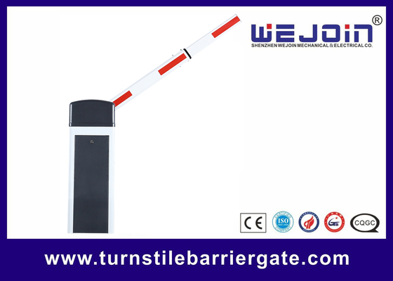 Black Color 6m Telescopic Straight Arm Barrier Gate DC24V Brushless Motor Access Control