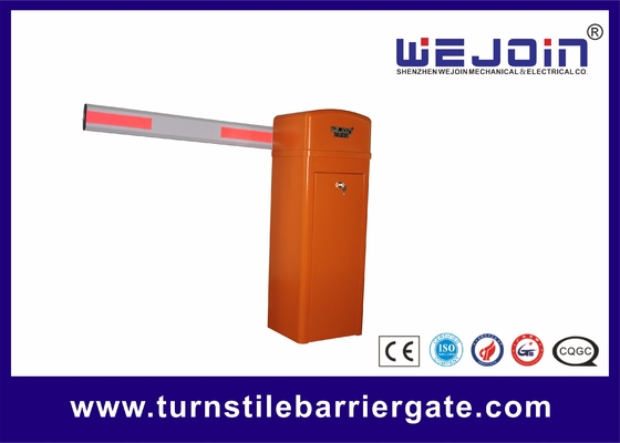 Parking Lot Access Control Orange Color 6s 6m Straight Aluminum Arm Barrier Gate