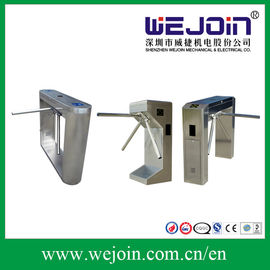 Automatic pedestrian access control waist high 304 stainless steel tripod turnstile gate with RFID card/fingerprint read