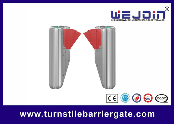 Access Control RFID Card Reader Flap Barrier Gate 900mm Lane Width Design