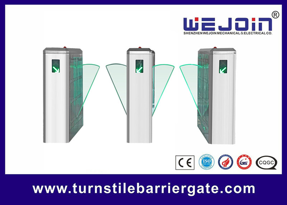 Access Control Flap Barrier Half Height Turnstile Stainless Steel For School