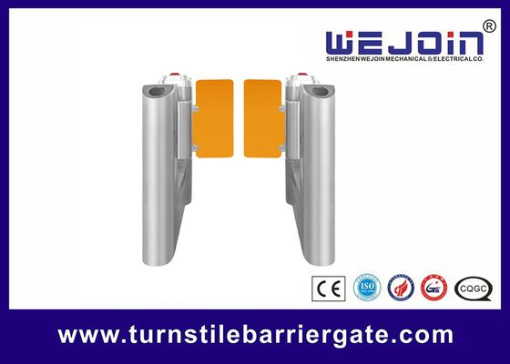 Brush DC24V Rifd Fingerprint Turnstile Barrier Steel 304