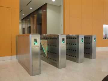 Full-Automatic Access Control Flap Barrier With Anti-pinch Function And Stainless Steel Housing