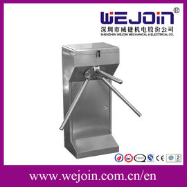 Drop arm Semi-automatic stainless steel Tripod Turnstiles with Controller and Fingerprint, RFID Reader